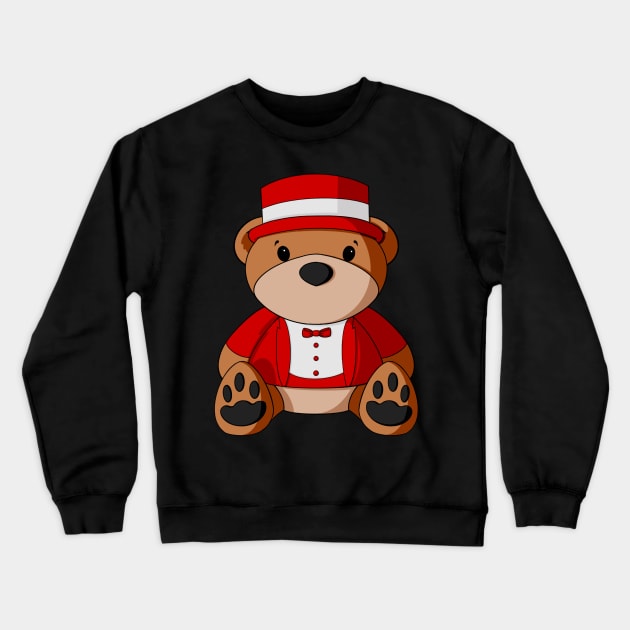 Circus Ringmaster Teddy Bear Crewneck Sweatshirt by Alisha Ober Designs